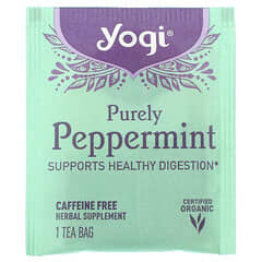 Yogi Tea, Purely Peppermint, Caffeine Free, 16 Tea Bags, 0.85 oz (24 g)