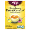 Органический, Throat Comfort, со вкусом меда и лимона, без кофеина, 16 чайных пакетиков, 1.12 унций (32 г)