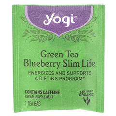 Yogi Tea, Green Tea Blueberry Slim Life, 16 Tea Bags, 1.12 oz (32 g)