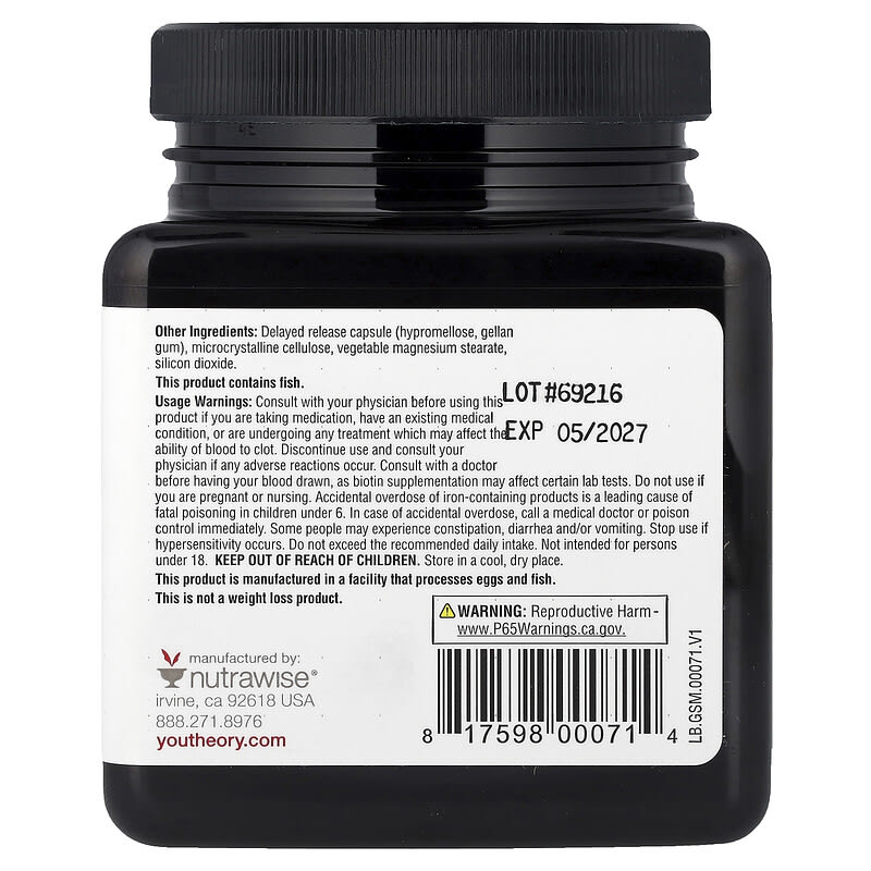 youtheory glp-1 Multi, GLP-1 Support, 90 Capsules