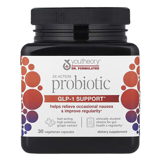 Youtheory, 2X Action Probiotic, 30 Vegetarian Capsules