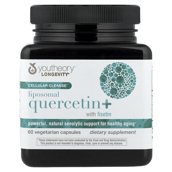 Youtheory, Liposomal Quercetin+ With Fisetin, 60 Vegetarian Capsules — product photo 1