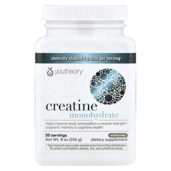 Youtheory, Creatine Monohydrate, Unflavored, 9 oz (255 g) — product photo 1