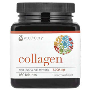 Youtheory, Colágeno, 6.000 mg, 160 Comprimidos (1.000 mg por Comprimido)