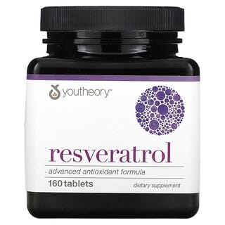 Youtheory, Resveratrol, 160 comprimidos