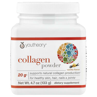 Youtheory, Collagen Protein Powder, Vanilla, 4.7 oz (133 g)