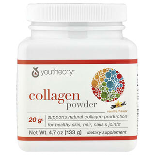Youtheory, Colágeno en polvo, Vainilla`` 133 g (4,7 oz)