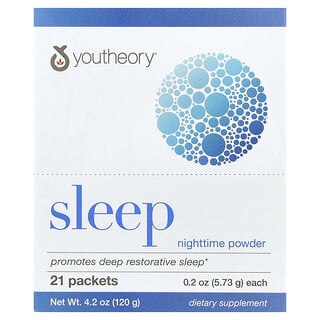 Youtheory, Sleep, Night-time Powder, 21 Packets, 0.2 oz (5.73 g) Each  