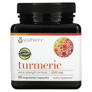 Youtheory, Turmeric, Extra Strength Formula, 500 mg, 60 Vegetarian Capsules