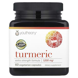 Youtheory, Turmeric, Extra Strength Formula, 60 Vegetarian Capsules