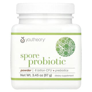 Youtheory, Probiótico em Pó de Esporos, 6 Bilhões de UFCs, 97 g (3,45 oz)