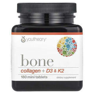 يوثيري‏, دعم العظام، الكولاجين + فيتامين د3 وفيتامين ك2، 180 قرصًا صغيرًا