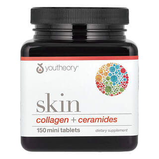 Youtheory, Skin, collagene e ceramidi, 150 mini compresse