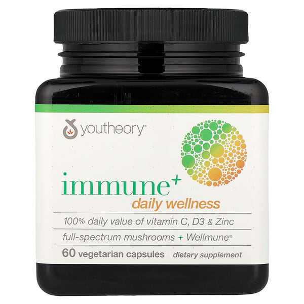 Youtheory, Immune+ Daily Wellness, 60 Vegetarian Capsules — product photo 1