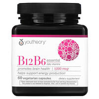 Youtheory, B12 B6，日常必需維生素，1,000 微克，60 粒素食膠囊