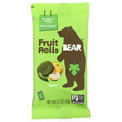 Bear, фруктовые рулеты, яблоко, 5 упаковок, по 20 г (0,7 унции)