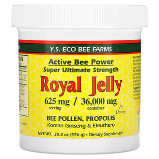 Y.S. Eco Bee Farms, Jalea real con miel, 576 g (20,3 oz)