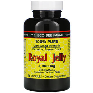 Y.S. Eco Bee Farms, Jalea Real, 100% Pura, 2,000 mg, 75 Cápsulas