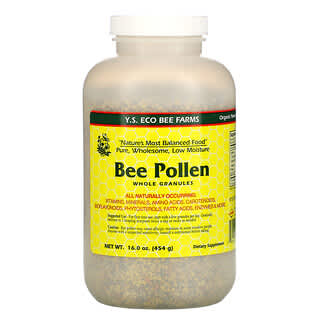 Y.S. Eco Bee Farms, Gránulos de polen de abeja, Enteros, 454 g (16,0 oz)