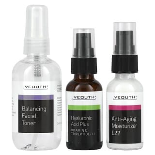 YEOUTH, Essential Anti-Aging Skin Care System, essenzielles Anti-Aging-Hautpflegesystem, 3-teiliges Set