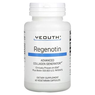 Yeouth, Regenotin, улучшенный источник коллагена, 60 вегетарианских капсул