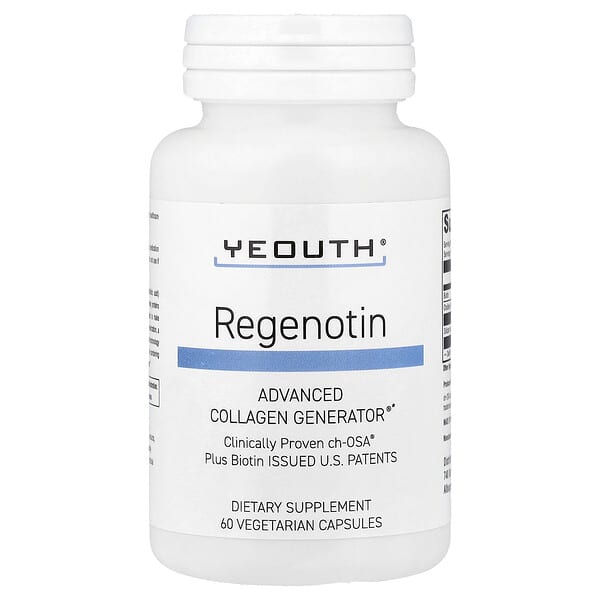 YEOUTH, Regenotin 高級膠原蛋白合成劑，60 粒素食膠囊