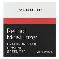 YEOUTH, Hydratant au rétinol, Acide hyaluronique, Ginseng, Thé vert, 118 ml