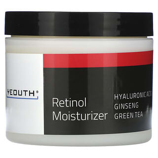 Yeouth, Hydratant au rétinol, Acide hyaluronique, Ginseng, Thé vert, 118 ml