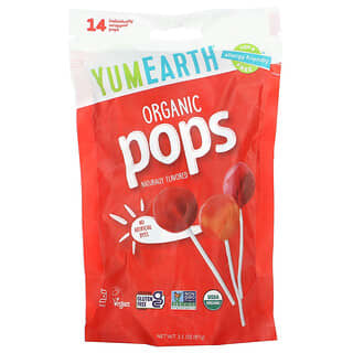 YumEarth, Organic Pops, Assorted, 14 Individually Wrapped Pops, 3.1 oz (87 g)