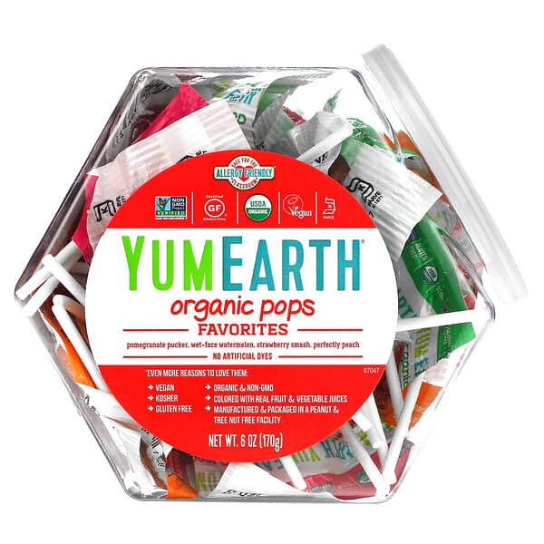 YumEarth, Organic Pops, Favorites, 6 oz (170 g)