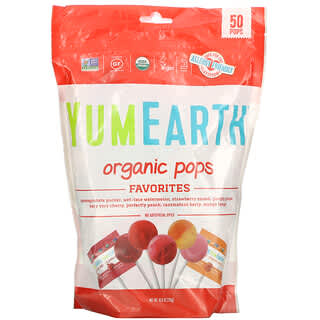 YumEarth, Organic Pops, Favorites, 50 Pops, 10.9 oz (310 g)