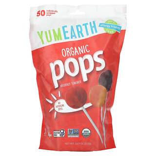 YumEarth, Organic Pops, 50 Pops, 10.9 oz (310 g)