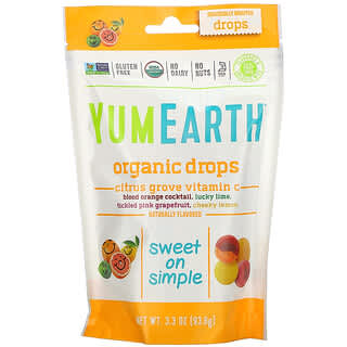 YumEarth, Balas Orgânicas de Vitamina C, Bosque Cítrico, 93,5 g (3,3 oz)