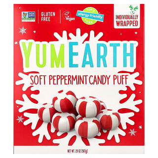 YumEarth, Bocanadas blandas de caramelo de menta, 567 g (20 oz)