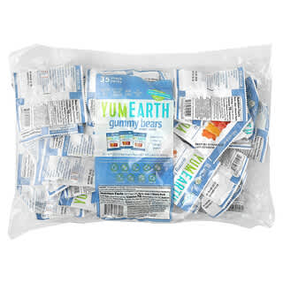 YumEarth, Oursons gommeux, Assortiment, 35 sachets à grignoter, 19,8 g chacun