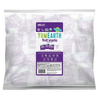 YumEarth, Gluten Free Fruit Snacks, Favorites, 35 Snack Packs, 0.7 oz (19.8 g) Each