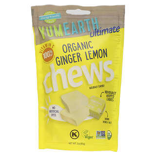 YumEarth, Ultimate Organic Ginger Lemon Chews, 3 oz (85 g)