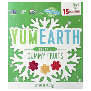 YumEarth, Organic Gummy Fruits, 15 Snack Packs, 0.5 oz (14 g) Each