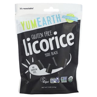 YumEarth, Organic Licorice, Bio-Süßholz, schwarz, 142 g (5 oz.)