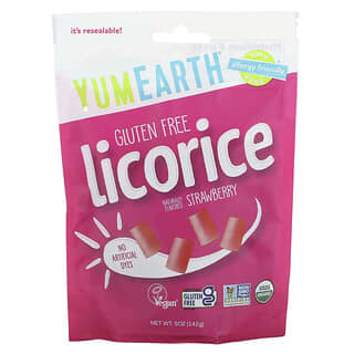 YumEarth, Gluten Free Licorice, Strawberry, 5 oz (142 g)
