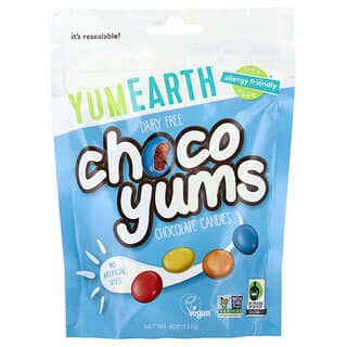 YumEarth, Choco Yums senza latticini, caramelle al cioccolato, 113 g