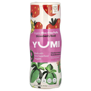 Yumi, Organic Rice-Free Puffs, 8+ Months, Strawberry Basil, 1.5 oz (42.5 g)
