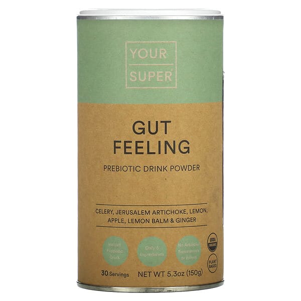 Your Super, Gut Feeling, Präbiotisches Trinkpulver, 150 g (5,3 oz.)