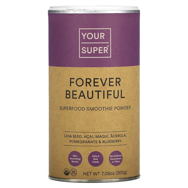 Your Super, Forever Beautiful, Superfood-Smoothie-Pulver, 200 g (7,05 oz.)