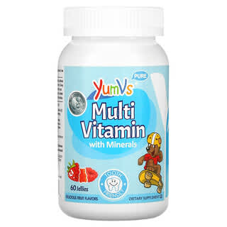 YumV's, Multivitamínico con minerales, Deliciosos sabores frutales, 60 jaleas