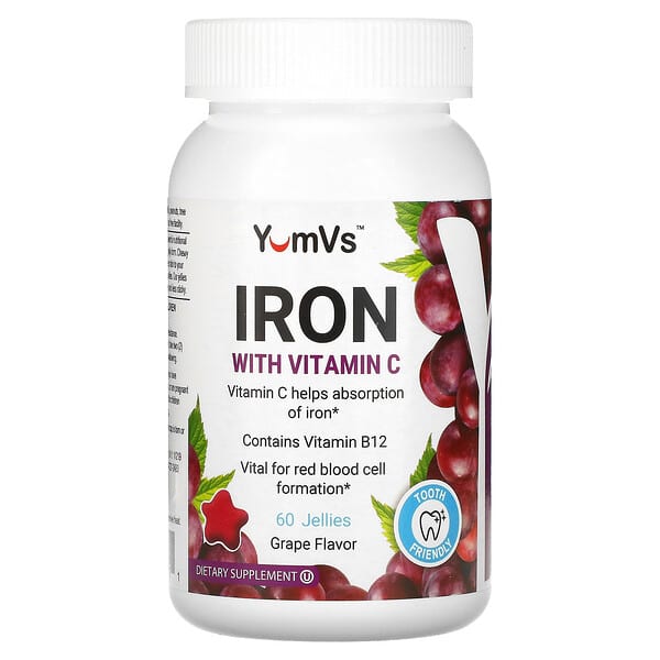 YumV's, Iron with Vitamin C, Grape , 60 Jellies