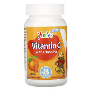 YumV's, Vitamina C com Echinacea, Sabor Laranja, 60 Geleias
