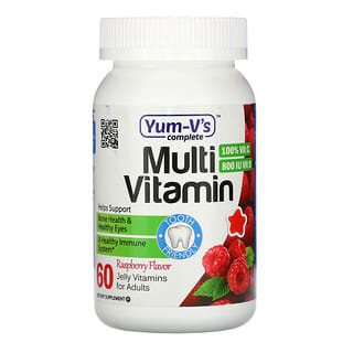 YumV's, Мультивитамины для взрослых, со вкусом малины, 60 желейных витаминов