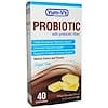 Probiotic with Prebiotic Fiber, Sugar Free, White Chocolate Flavor, 40 Chewables