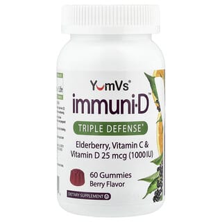 YumVs, Immuni-D™, Triple Defense, Berry, 60 Gummies